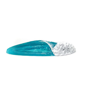Decorazione da tavolo da tavolo con onde marine blu resina trasparente - Product Image 2