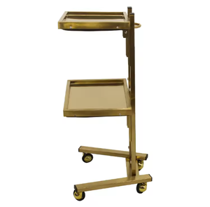 Chariot de salon de coiffure moderne en acier inoxydable <span class=keywords><strong>Miaosen</strong></span> équipement en métal bon marché avec roues verrouillables pour le travail - Product Image 3