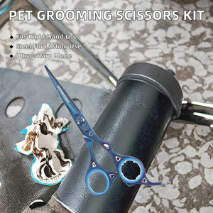 Kit Profesional de Tijeras de Acero Inoxidable para Peluquería Canina, con Estuche - Product Image 2