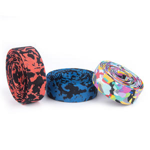 Bande de guidon de vélo de route Bolany motif carbone camouflage rouge bleu durable 2150mm x 2.5mm antidérapante, accessoire de cyclisme - Product Image 5