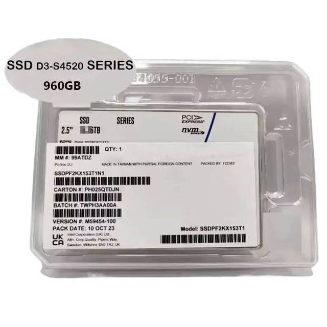 New Internal SATA SSD 960GB 7000/3500MB/s Read/Write Speed 2.5" Metal & Plastic Shell for Server Use in Enterprise Data Center