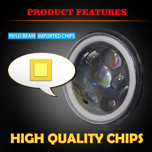 7w עגול מלאך עיניים 7 אינץ 'הוביל פנס רכב 24v אביזרים לרכב עם אור לבן עבור כביש 12v - Product Image 4