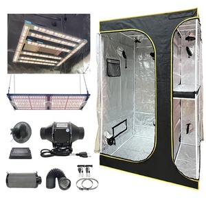 ชุดปลูกต้นไม้ในร่มแบบ 2-IN-1 ขนาด 120x90x180 ซม. พร้อมชุดอุปกรณ์ครบครัน ไฟ LED LM301H 600D พัดลมดูดอากาศขนาด 4 นิ้ว ชุดปลูกพืชไร้ดิน - Product Image 1