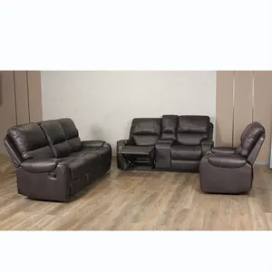 Wohnzimmer möbel 3 2 1-Sitzer Manuelle Luft Leder Loves eat Motion Recliner Sofa Set Reclinable