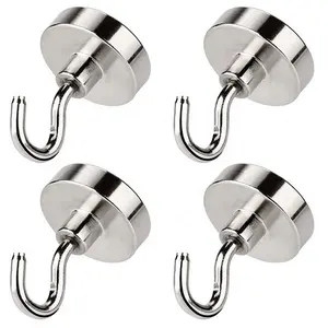 Strong neodymium magnet hooks refrigerator wall hook neodymium large handy magnet magnetic hook for kitchen