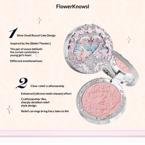 Flower Knows Swan Ballet Velvet Mist Embossed Blush Matte Setting Powder Tono 01 Swan White Snow Tono 02 Romanticism Regular - Product Image 2