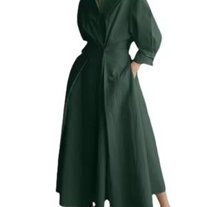 Vestido de Noche Elegante Vintage de Verano 2025, Vestido Casual de Manga Larga con Diseño Estampado a la Moda para Mujer - Product Image 6