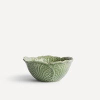 Ensemble de bols en céramique faits à la main, styles variés, motif feuille texturé, design floral vert, pour servir des fruits, des salades, des collations, bol jetable