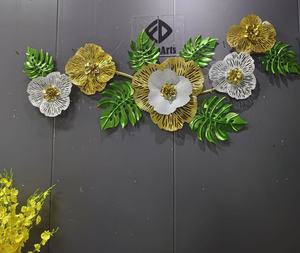 137x67cm luce stile nordico di lusso metallo appeso decorazione grande soggiorno a forma di fiore appesa parete arte decorazione per la casa - Product Image 5