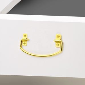 Poignées <span class=keywords><strong>de</strong></span> meuble en fer doré imitation pour décoration intérieure traditionnelle, portes d'armoires, tiroirs, boîtes en bois, coffres, matériel durable et écologique, installation facile - Product Image 2