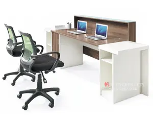 Kunden spezifischer Front zähler tisch Moderner Empfangs tisch Neues Design Luxus-Büro tisch aus Holz