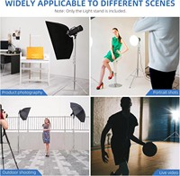 Statif Lampu Fotografi Baja Anti Karat 13ft/4m dengan Peredam Pegas untuk Lampu Flash, Video Lighting, dan Soft Box