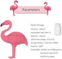 Clé USB Gitra haute vitesse, mémoire flash USB 32 Go, clé USB 128 Go, 64 Go, clé USB Flamingo 16 Go, 8 Go, clé USB 2.0 en caoutchouc PVC