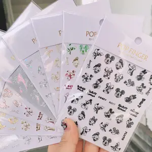 Neueste Nagel Mickey Cartoon Maus Nette Nail Art Decals Geste Nette Aufkleber Für Kinder