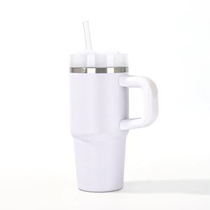 14oz <b>Kids</b> Stainless Steel Outdoor Beverage Cup with Straw Lid Easy Grip Handle Travel Tumbler - Product Image 1