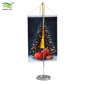 Benutzer definierte Großhandel Polyester Papier PVC Schreibtisch National Tisch Flagge mit Edelstahl Stange und Ständer für Büro Meeting dekorieren