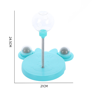 Nuovo giocattolo per gatti con pallina oscillante per perdita di cibo giocattolo resistente al morso <span class=keywords><strong>Tumbler</strong></span> per gatto Stick automatico per animali domestici forniture per giocattoli - Product Image 5