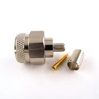 Connecteur coaxial RF étanche 50 ohms de type N mâle à sertir pour câble LMR240, pour antenne et câble électrique