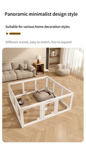 <span class=keywords><strong>Jaula</strong></span> de Resina Acrílica para <span class=keywords><strong>Perros</strong></span> y Conejos, Corralito Interior Ajustable para Animales Pequeños, Recinto Seguro para Cachorros, Gatitos y Conejitos - Product Image 6