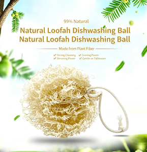 Esponja de Cocina de Fibra Vegetal Biodegradable, Bola de Luffa Orgánica Natural para Lavar Platos, No Daña, Segura para Sartenes Antiadherentes - Product Image 1