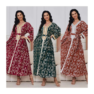 Abito da <span class=keywords><strong>donna</strong></span> elegante e <span class=keywords><strong>moderno</strong></span> personalizzato abito girocollo musulmano semplice <span class=keywords><strong>abbigliamento</strong></span> islamico Casual da turchia Abaya <span class=keywords><strong>donna</strong></span> musulmano - Product Image 4