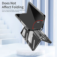 Housse de luxe béquille avant électrolytique protecteur d'écran pli 3 4 Fold5 5g clair pour Samsung Z Fold 6/5/4/3 coque de téléphone