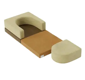 Rutschfestes Kindersofa Couch 3 Stück kreative modulare Kindercouch Kleinkind Schaumcouch mit waschbarem Bezug