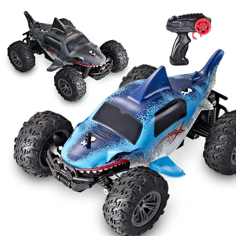 Wholesale 1:18 2.4G Shark Car Remote Control Fast RC High Speed Electric Stunt Car Toy