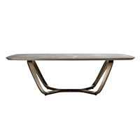 Set de Table à manger et chaises en marbre, design moderne de luxe, ensemble de 6 chaises