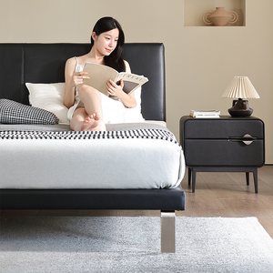 YSS Design moderno King Size <span class=keywords><strong>letto</strong></span> <span class=keywords><strong>matrimoniale</strong></span> morbido imbottito testiera semplice in legno <span class=keywords><strong>matrimoniale</strong></span> modelli fantasia struttura in legno massiccio per adulti - Product Image 6