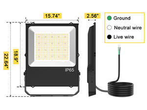 Luces de pared NGTlight 5000K luz diurna IP66 240W 300W Reflector LED de alta luminosidad con 5 años de garantía para jardín, patio y calle al aire libre - Product Image 5