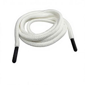 Hand-woven Coated Polyester Drawcord Rope Black and White Two-Color Garment <b>Accessories</b> - Product Image 3