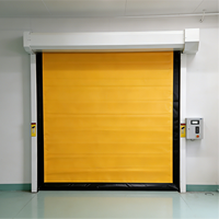 Puerta Rápida Aislada de PVC para Taller Industrial, Puerta Térmica de Apertura Rápida con Estructura Sellada