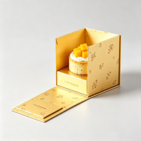 Boîte à gâteau personnalisée multifonctionnelle et écologique, emballage pour dessert, boîte cadeau en papier magnétique vide pour gâteau