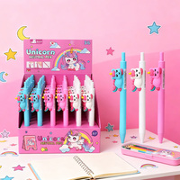 Stylo gel neutre licorne mignon 0,7 mm à séchage rapide, stylo gel kawaii, dessin animé, animal, poupée, papeterie scolaire, cadeau