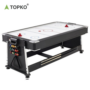 Tavolo da biliardo multifunzione TOPKO Modern 4 in 1 con ping pong, air hockey, tennis tavolo e piano da pranzo per casa, palestra e sala giochi - Product Image 2