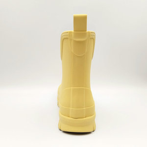 Stivali da Pioggia <span class=keywords><strong>Gialli</strong></span> Impermeabili alla Caviglia per <span class=keywords><strong>Donna</strong></span>, Design Antiscivolo Facile da Indossare, Stivaletti in Gomma Stile Chelsea per Estate e Inverno - Product Image 3