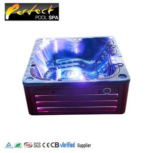 อ่างอาบน้ำอะคริลิคทรงสี่เหลี่ยมแบบตั้งพื้นทันสมัย อ่างน้ำร้อนสำหรับผู้ใหญ่ พร้อมระบบนวดด้วยน้ำ อ่างจากุซซี่ ดีไซน์พกพาเป็นมิตรกับสิ่งแวดล้อม หลากสี - Product Image 2