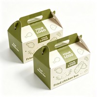Boîte à emporter pour hamburgers et frites avec conteneur en carton pour nuggets de poulet frit, ailes de poulet frites, en-cas pour la restauration rapide