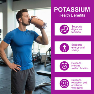 Capsules de potassium OEM ODM directement de l'usine, contenant 500 mg de potassium, favorisent la fonction digestive, capsules de supplément de potassium - Product Image 3