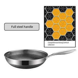 <span class=keywords><strong>Wok</strong></span> de Aço Inoxidável Dupla Face com Revestimento Antiaderente de Tela Inteira e Fundo Composto Compatível com Indução - Product Image 6