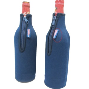 Custom Wine <b>Bottle</b> Cooler Covers Neoprene Insulated Beer <b>Bottle</b> Holder with Zipper - Product Image 3