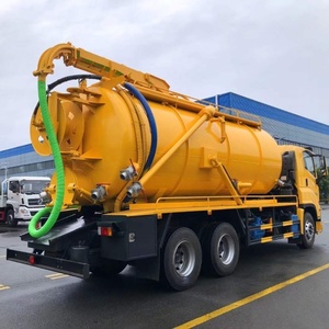 フルリモコン式いすゞギガ20m³真空式汚物タンク車360 °   イタリア製JUROP真空ポンプ搭載油圧回転クレーン - Product Image 3