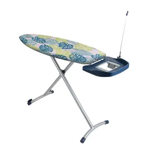 Manufacturer Supplier Adjustable Steel Top Foldable Ironing Board With Retractable Wire Iron Rest