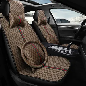 Branded designer GG linen flax car seat cover set car accessories for corolla camry accord
