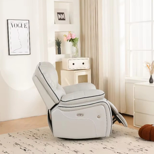 Ghế sofa thư giãn đơn bọc da kiểu Bắc Âu, có thể điều chỉnh điện, chất liệu da cao cấp thoáng khí, dành cho phòng khách. - Product Image 5