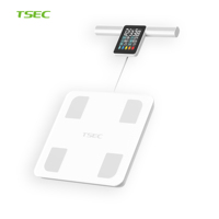 Balanza de baño profesional Personal de alta calidad 8 electrodos Balanza inteligente de grasa corporal con vidrio ITO y pantalla grande VA