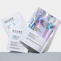 Sachet d'échantillons de crème cosmétique de soin de la peau avec logo personnalisé emballage de feuille d'aluminium pochette plate avec gousset latéral pour sachets d'échantillons