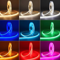 Lampu LED Strip COB 8mm Fleksibel PCB Kontrol Sentuh IP33 Dapat Diredupkan Saklar ON/OFF Daya USB 5V CRI Tinggi 90 Dapat Dipotong Dekorasi Rumah