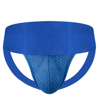 Sous-vêtement de performance pour homme avec ceinture de 4/5 cm, en coton-spandex durable, poche en nylon texturé à maille losanges, idéal pour les soirées